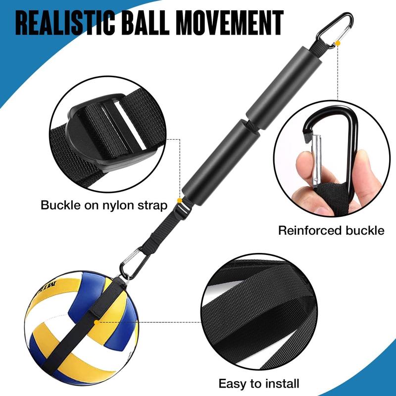 Volleyball Spike Trainer, Adjustable Volleyball Practice Equipment, Volleyball Spiking Training System Volleyball Hitting Trainer for Beginners & Pro Jumping Spiking Power Improving