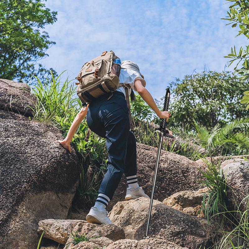 Sturdy Trekking Poles: Durable Aluminum, Retractable Design, Ergonomic Grip, Shock Absorption, Lightweight & Portable Stable Walking Stick for Hiking