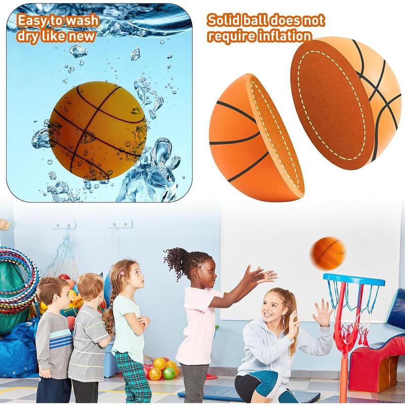 Silent Basketball, Quiet Bounce Basketball, Hush Handle Silent Basketball, Uncoated High-Density Foam Ball