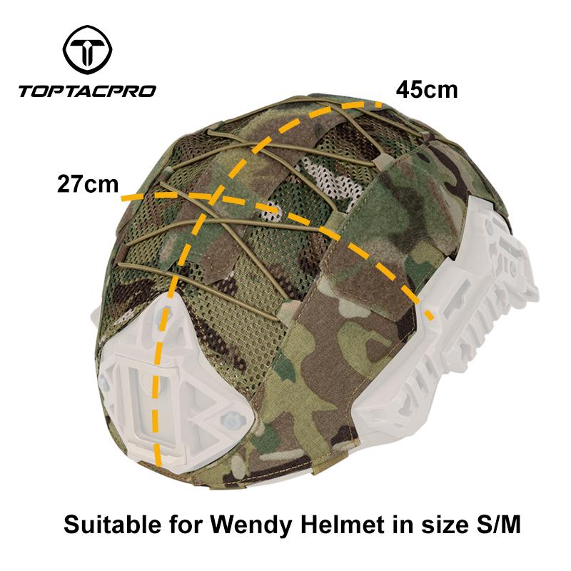 TOPTACPRO Helmet Cover for Wendy Helmet in Size M L 500D Nylon 8802