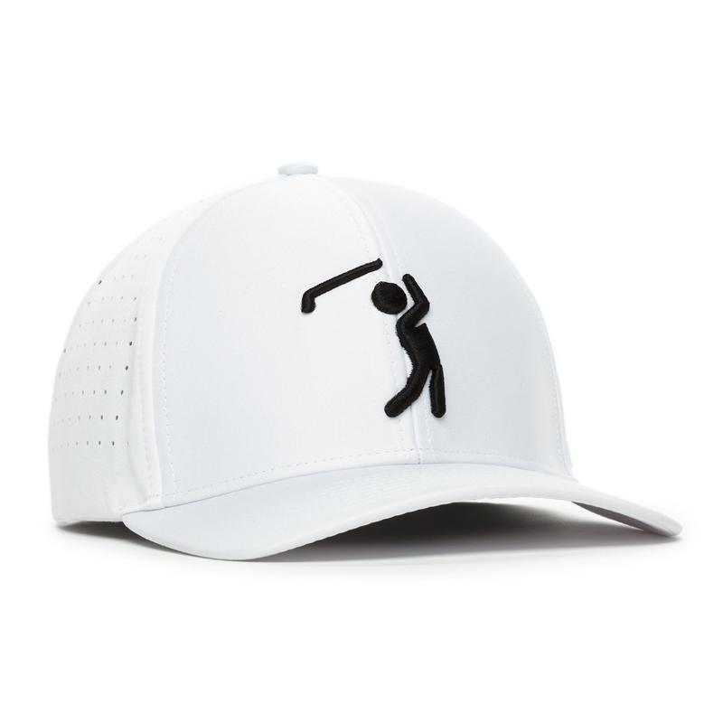 Bogeyman White - Performance Golf Hat - Stretch Fit