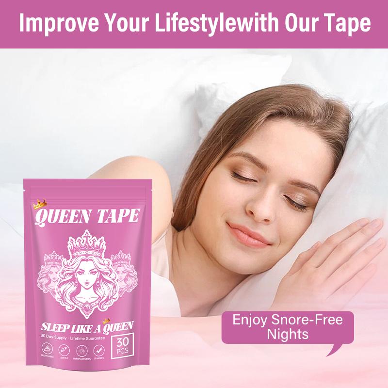 Queen Mouth Tape, for sleep one month supply, mouth tape, pink, gentle, adhesion, 30 Strips, sports accessories,