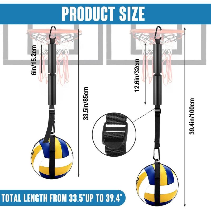 Volleyball Spike Trainer, Adjustable Volleyball Practice Equipment, Volleyball Spiking Training System Volleyball Hitting Trainer for Beginners & Pro Jumping Spiking Power Improving