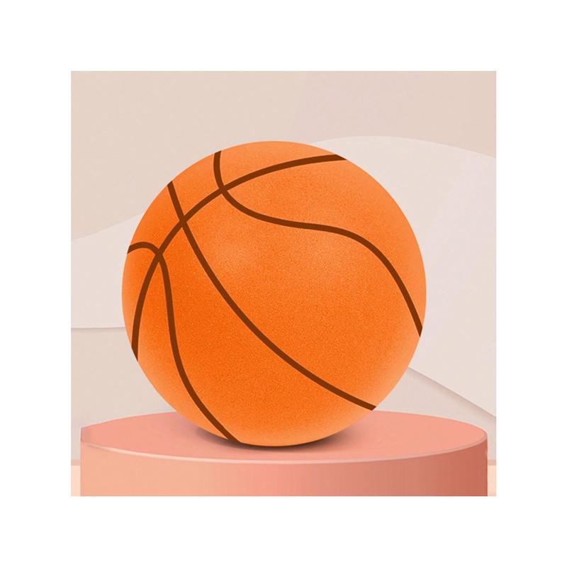 1PC Indoor Silent Basketball High Rebound Low Noise Dribbling Training Uncoated High Density Foam Practice Sports Bouncy Ball Gift