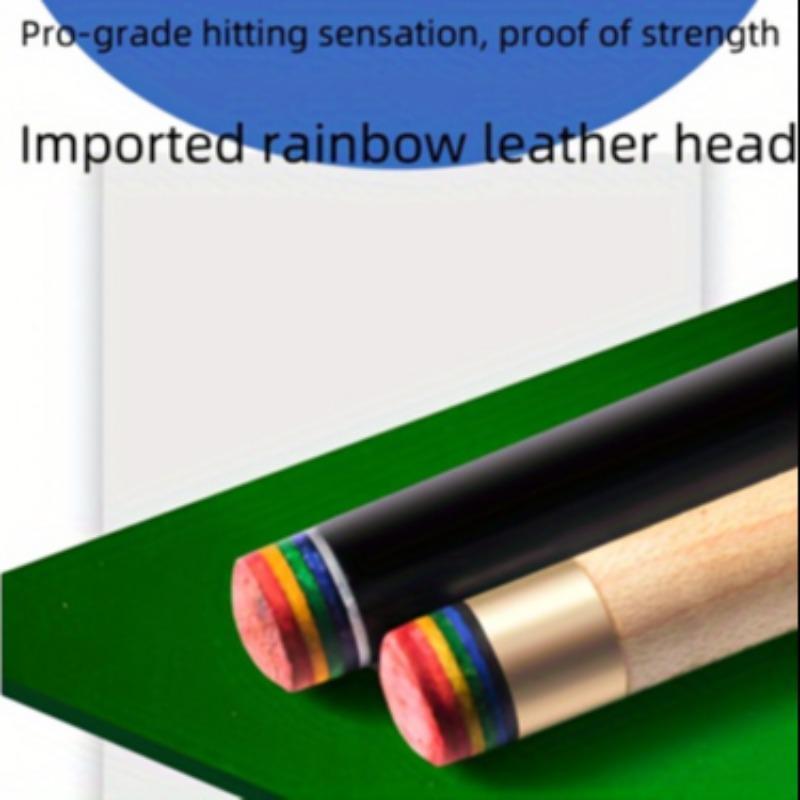 Rainbow Leather Head, 3 Counts Multi-layer Pressed Pool Cue Leather Head, Pool Cue Head Supplies, Billiards & Snooker Equipment