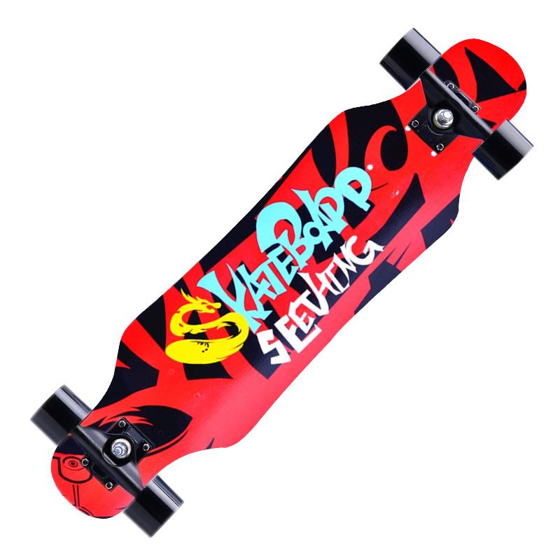 Professional Skateboard Beginner Adult and Children Teenagers 10 Boys and Girls 8 Twin Tips Four-Wheel Scooter 6-12 Years Old