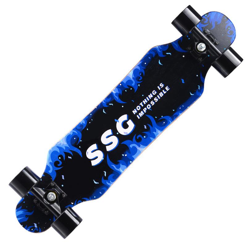 Professional Skateboard Beginner Adult and Children Teenagers 10 Boys and Girls 8 Twin Tips Four-Wheel Scooter 6-12 Years Old