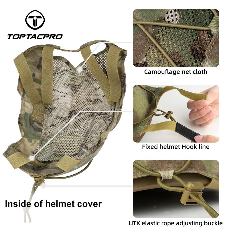 TOPTACPRO Helmet Cover for Wendy Helmet in Size M L 500D Nylon 8802