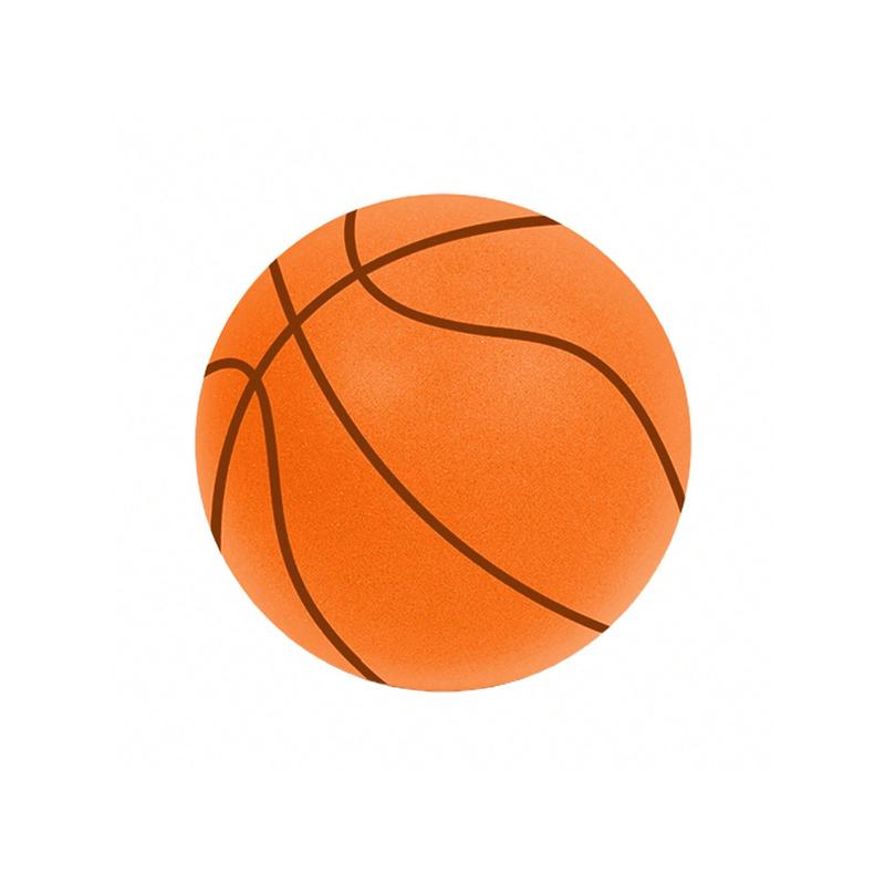 1PC Indoor Silent Basketball High Rebound Low Noise Dribbling Training Uncoated High Density Foam Practice Sports Bouncy Ball Gift