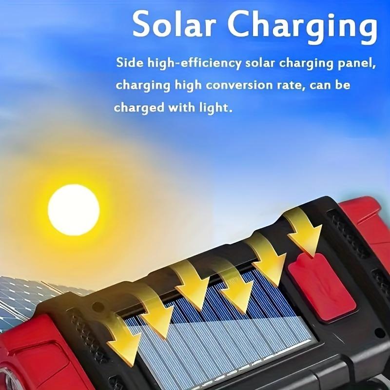 Ultimate Solar Camping Light - Bright, Portable, Rejected, Waterproof, Power Bank, USB, LED Flashlight Torch with Long-Lasting Battery Life, Durable Design, and Versatle Charging Options