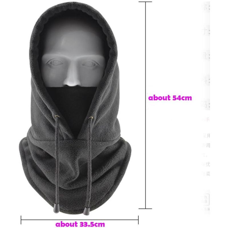 Warm Fleece Riding Windproof Ski Headgear, Winter  Hat, Cold Weather Mask, Hood Heater, Travel Warm Hat