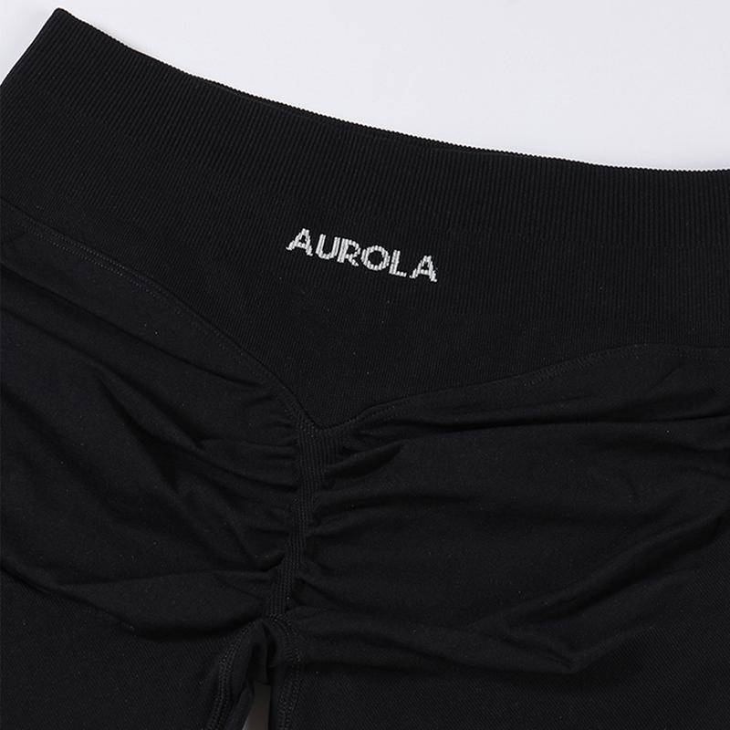 AUROLA Influence Collection Workout Shorts for Women,No Roll Up Squat Proof New Scrunch Seamless Compression Gym Short 5.5