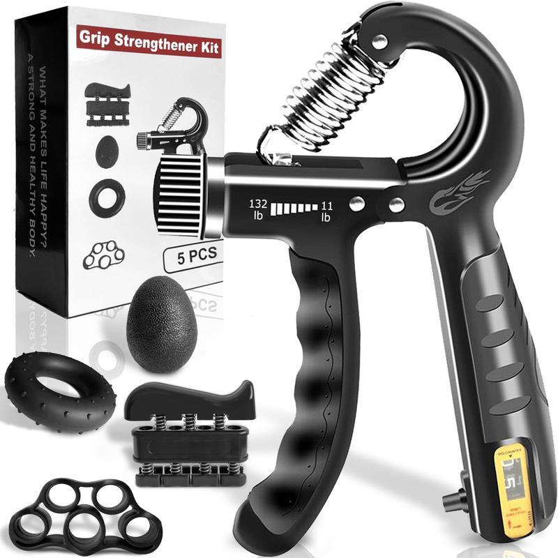 Grip Strengthener Forearm Strengthener Hand Grips Strengthener Kit - 5 Pack Adjustable Resistance Passbye