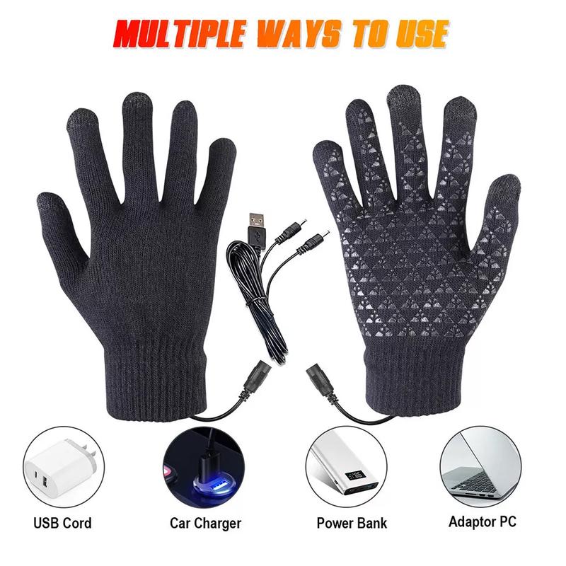 Sport Rechargeable Heated Electric USB Warming Gloves Outdoor Sports Gloves Thermal Winter Gloves, Ski Snow Hand Warm Windproof Waterproof