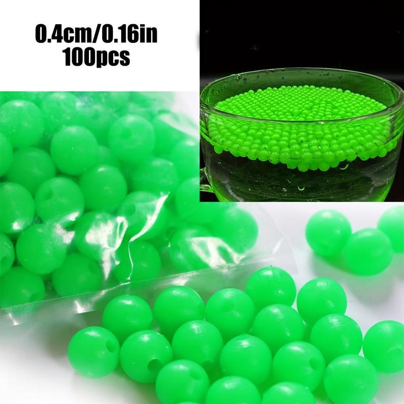 Luminous Fishing Bead & Tube, High Visibility Fishing Bead & Tube, Fishing Accessories for Saltwater & Freshwater Adventure, Outdoor Fishing Accessories