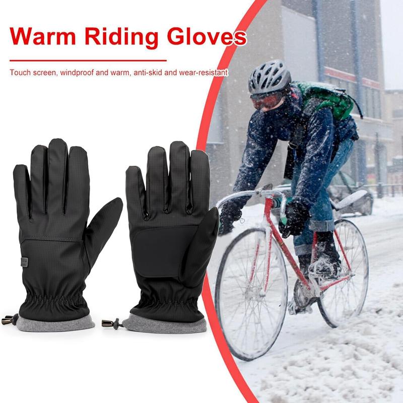 Winter Non-Slip Warm Ski-Gloves for Women Men Outdoor Plus-Velvet-Thickened Touchscreen-Cycling-Gloves for Cold Weathe