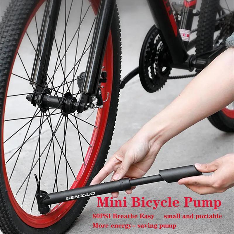 Bicycle Hand Push Bar, High Performance Lightweight Bicycle Pump, Mini Cycling Air Pump with Multifunctional Connector, Basketball Hand Push Bar