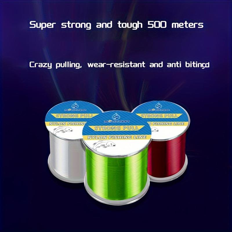 SIUATION Nylon Fishing Line 500m 547YDS Giant Fishing Line Large Fishing Line Main And Auxiliary Universal Fishing Line Super Soft Fishing Line Super Stretch Nylon Line 10LB 15LB 20LB 28LB 32LB 40LB