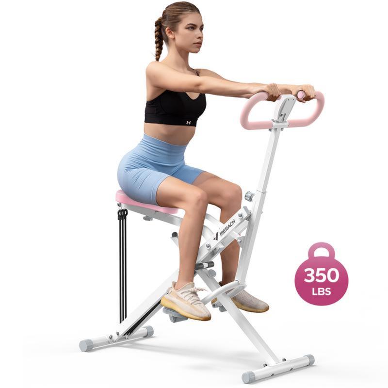 Electric squat exercise Squat Machine Glutes WorkoutAdjustable Resistance Foldable ExerciseEquipment Leg Exercise Machine with 350lbsWeight Capacity, Rowing Machine