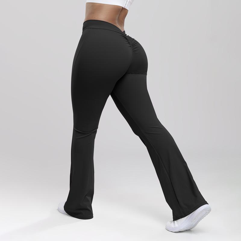 Women's Seamless High Waisted Yoga Flared Pants Hip Lifting Sports Training Pants