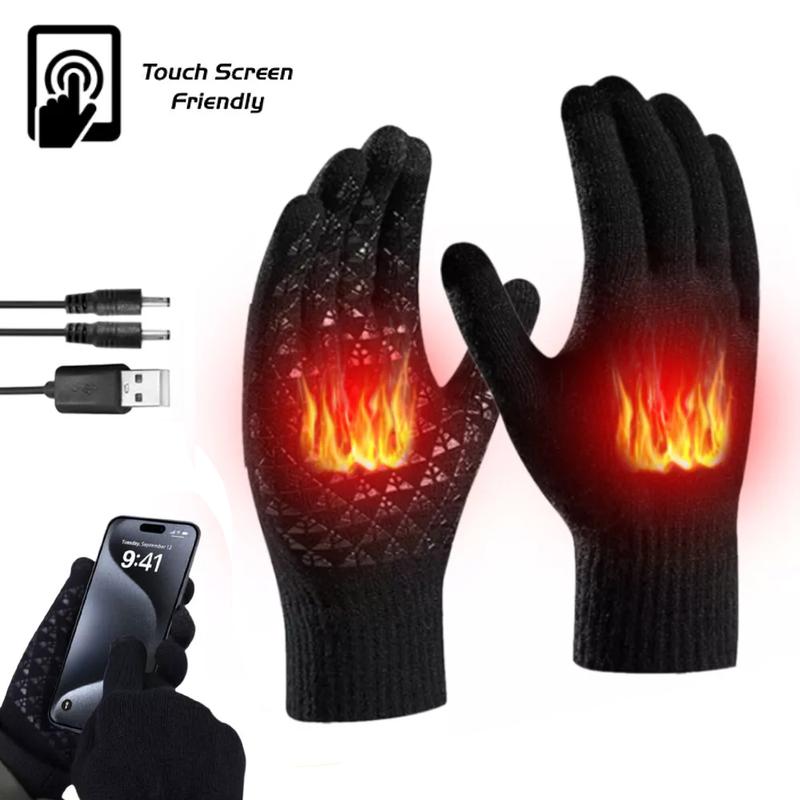 Sport Rechargeable Heated Electric USB Warming Gloves Outdoor Sports Gloves Thermal Winter Gloves, Ski Snow Hand Warm Windproof Waterproof