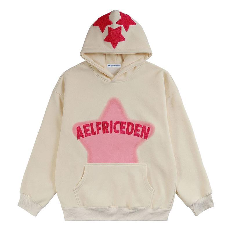 Aelfric Eden Vintage Embroidery Star Hoodie Fashion trend Wear hoodie sport jacket