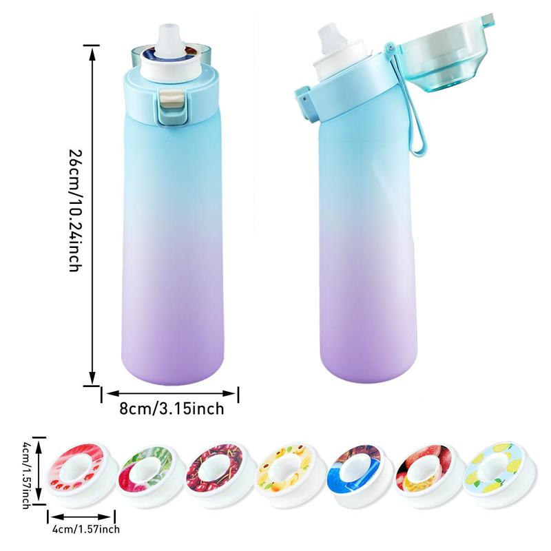 Sports Water Bottle with Flavor Pods, 1 Set Water Bottle with Straw & Accessories, Sports Drinking Cup for Outdoor Sports, Gym Equipment