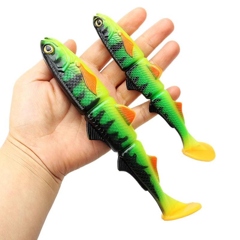 3D Swimbait Shad Jointed Perch Pike Fishing Lure, 1 Count Soft Lifelike Artificial Fishing Bait, Fishing Tackle, Outdoor Fishing Accessories