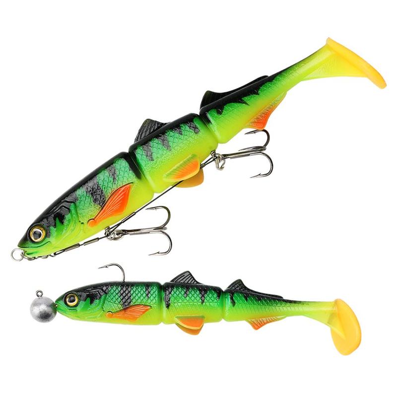 3D Swimbait Shad Jointed Perch Pike Fishing Lure, 1 Count Soft Lifelike Artificial Fishing Bait, Fishing Tackle, Outdoor Fishing Accessories