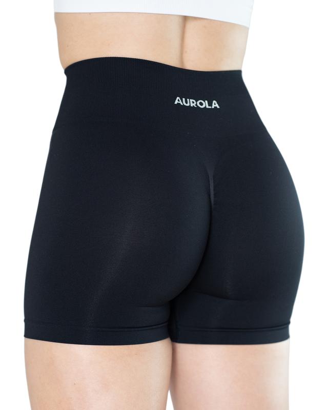 AUROLA Dream Workout Shorts for Women Roll Up,Seamless Soft Smooth Gym Yoga Scrunch Active Shorts,May not squat proof