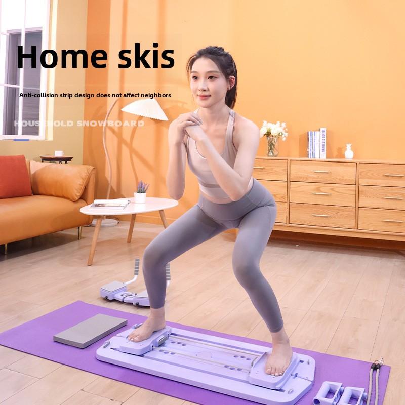 Skiing Multi-Functional Supine Board Abdominal Wheel Fitness Board Sports Pilates Yoga Fitness Equipment Roll Web Ladies