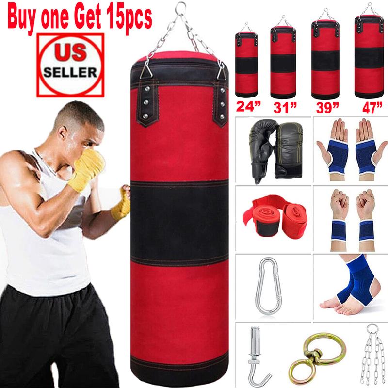 Heavy Boxing Punching Bag Training Gloves Speed Set for MMA Workout at Home Gym