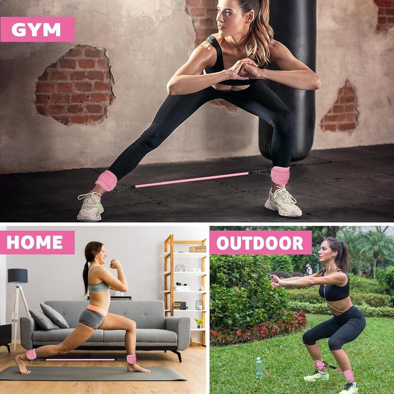 6-pack Set Ankle Resistance Bands with Cuffs, Glutes Workout Ankle Weights for Women Working Out, Exercise Bands Set with Ankle Straps for Leg Butt Exercise Equipment - Perfect for Home Workouts