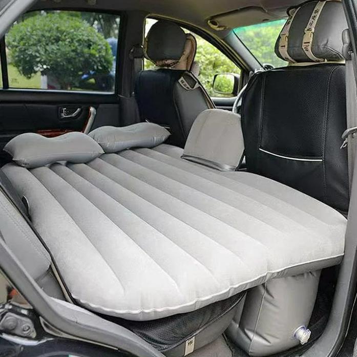 Inflatable Car Travel Air Mattress with Pump - 2 Air Pillows - Universal Fit - Car SUV Sleeping Mattress