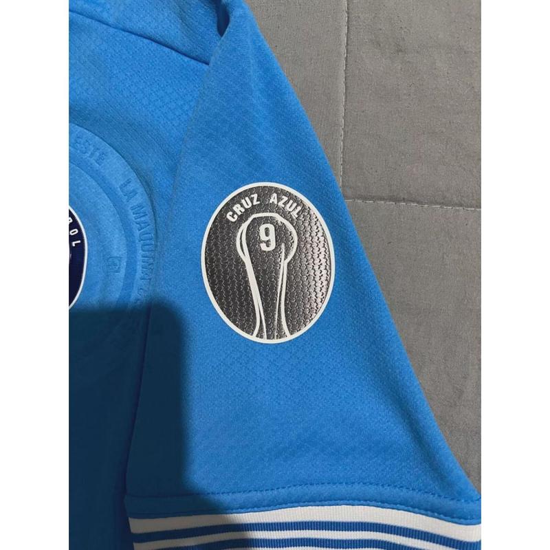 PIRMA  CRUZ AZUL MEN'S JERSEY 2024 2025 LOCAL PARCHE 9 COPAS Y LIGA MX