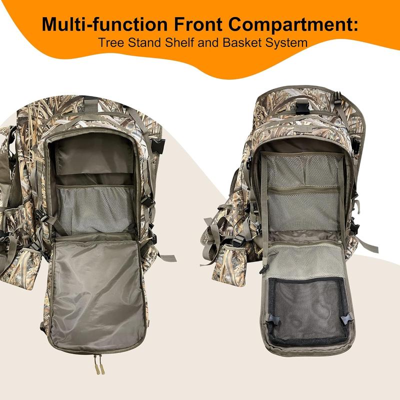 Hunting Backpack,Compound Bow Pack Durable Large Capacity Hunting Day Pack for Outdoor Rifle Bow Gun