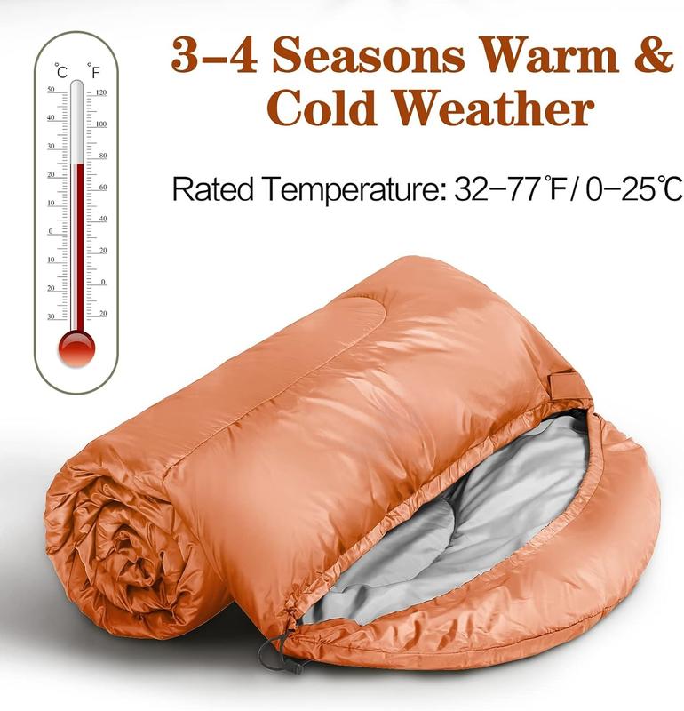 Sleeping Bags for Adults &  (Girls or Boys) - Use for Backpacking, Hiking and Camping - Suitable for Warm & Cold Weather - Lightweight, Portable,