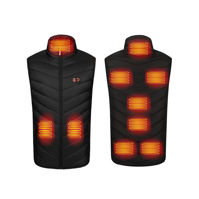 Heated Vest For Men Women Electric Heating Vest Warming Thermal Clothing Adjustable Outdoor Camping Hunting Skiing (no battery)