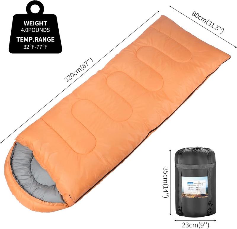 Sleeping Bags for Adults &  (Girls or Boys) - Use for Backpacking, Hiking and Camping - Suitable for Warm & Cold Weather - Lightweight, Portable,