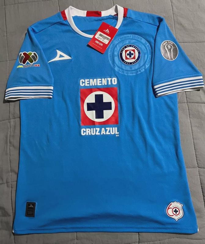 PIRMA  CRUZ AZUL MEN'S JERSEY 2024 2025 LOCAL PARCHE 9 COPAS Y LIGA MX