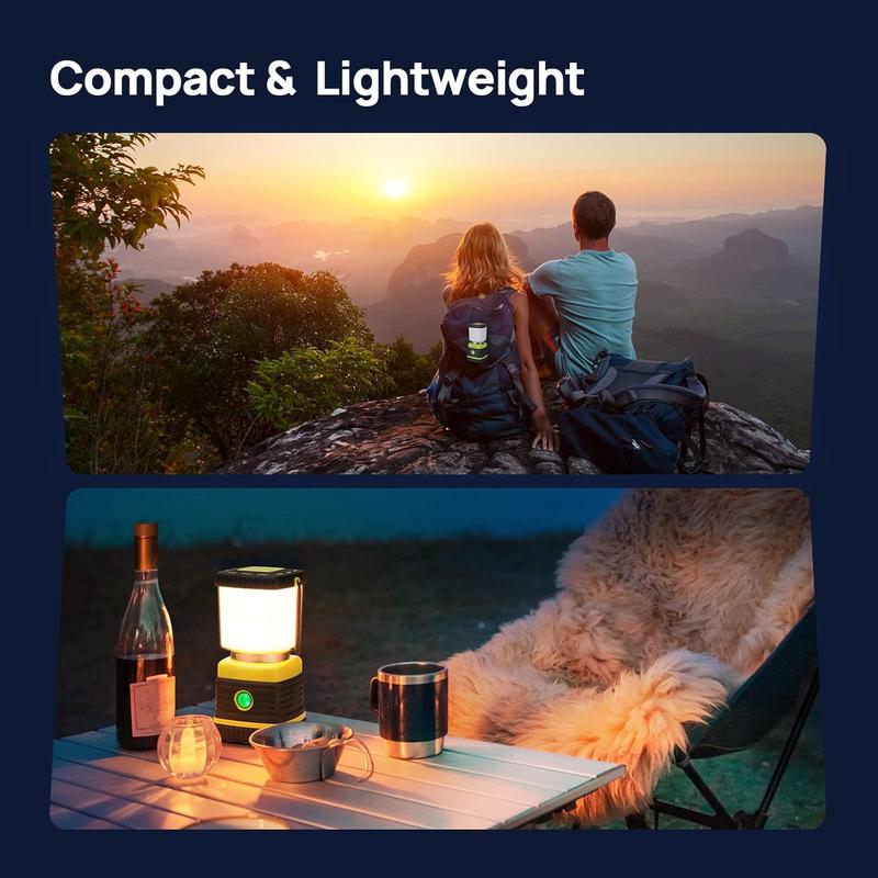 LED Camping Lantern,Battery Powered LED Lantern Flashlight, 1000LM, 4 Light Modes, IPX4 Waterproof, Survival Kits for Indoor Outdoor, Emergency Light for Home Power Outages, Hurricane, Storm