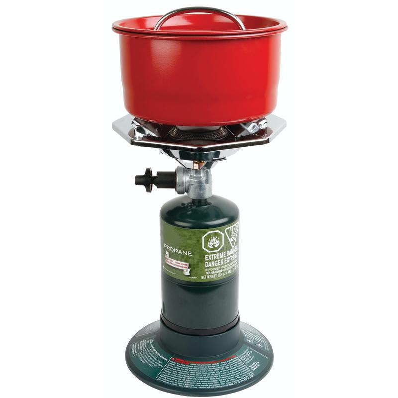 Bottletop Propane Camping Stove with Wind Baffles and Pressure Regulator