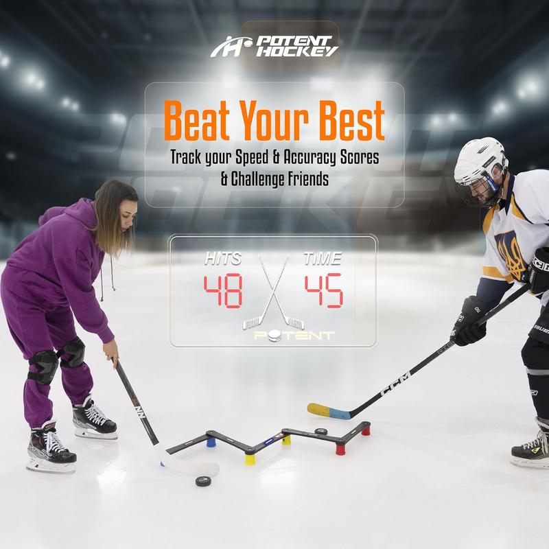 Potent Hockey Digital Stickhandling Trainer - Ultimate Hockey Puck Handling Trainer for Enhanced Hockey Skills | Premium Stickhandling Trainer