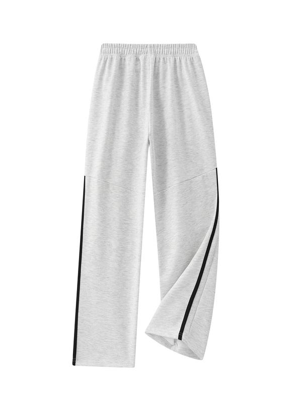 Men's Solid Side Stripe Drawstring Waist Sweatpants, Casual Breathable Comfortable Pants for Outdoor Sports, Men's Sportswear for Gym Workout Running