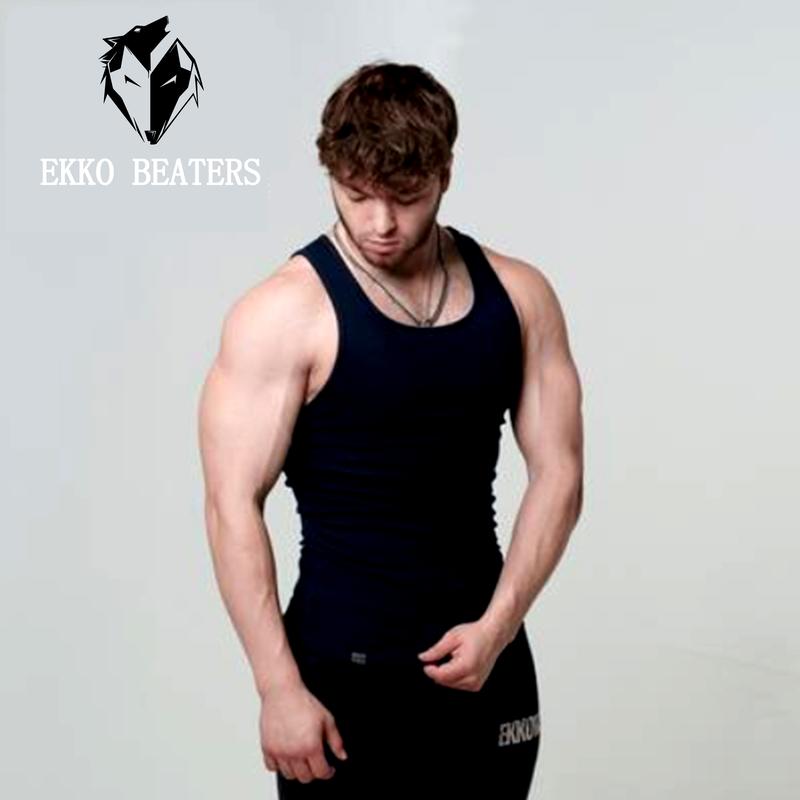 EKKO BEATERS Mens Fitness Tank Tops Sleeveless Shirt Sports EKKO BEATERS Tank Tops Vest