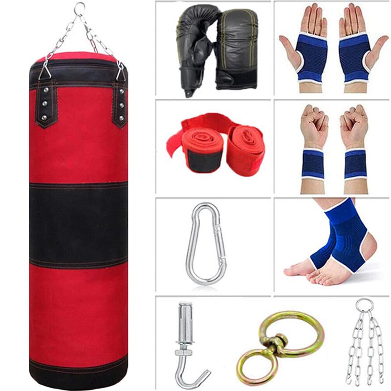 Heavy Boxing Punching Bag Training Gloves Speed Set for MMA Workout at Home Gym