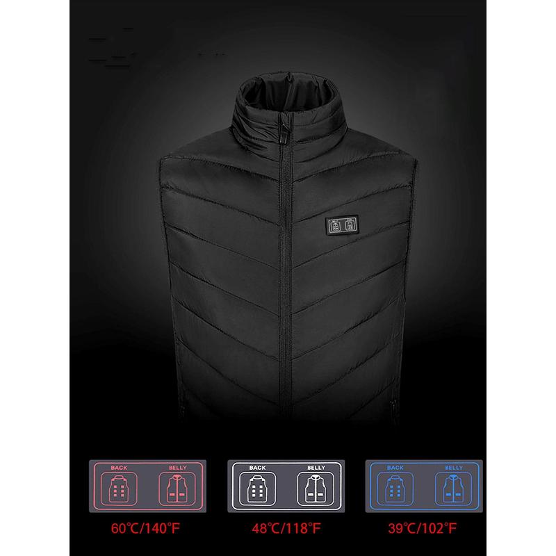 Heated Vest For Men Women Electric Heating Vest Warming Thermal Clothing Adjustable Outdoor Camping Hunting Skiing (no battery)