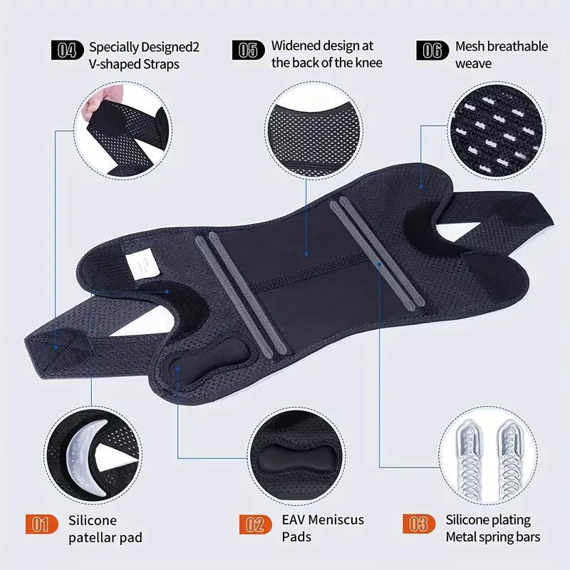 Pressurized Elastic Knee Pad, 1 Count Knee Support for Men & Women, Knee Protector, Fitness Gear for Volleyball & Sports