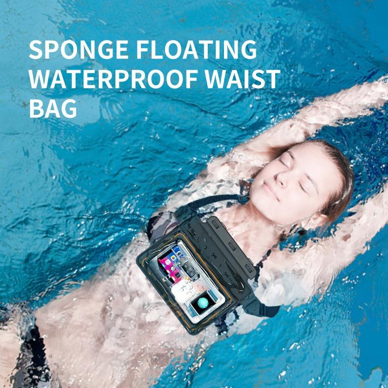 [Limited Time] Waterproof Fanny Bag Floating Cellphone Waist Pouch Adjustable Strap Swimming Beach Kayaking Boating Cash Cards Valuables Protection Pouch