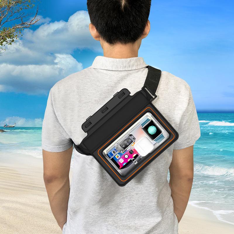 [Limited Time] Waterproof Fanny Bag Floating Cellphone Waist Pouch Adjustable Strap Swimming Beach Kayaking Boating Cash Cards Valuables Protection Pouch